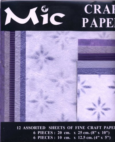 Craft Papers - 12 sheets - Lilac Tone (KP376)